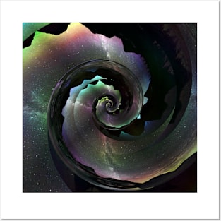 Rainbow Galaxy Goth Night Sky Posters and Art